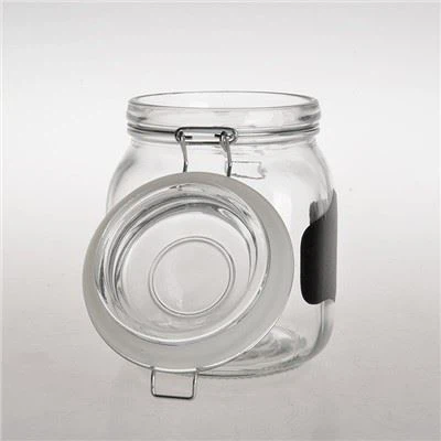 Pots de vidre de 5 peces amb tapa abatible