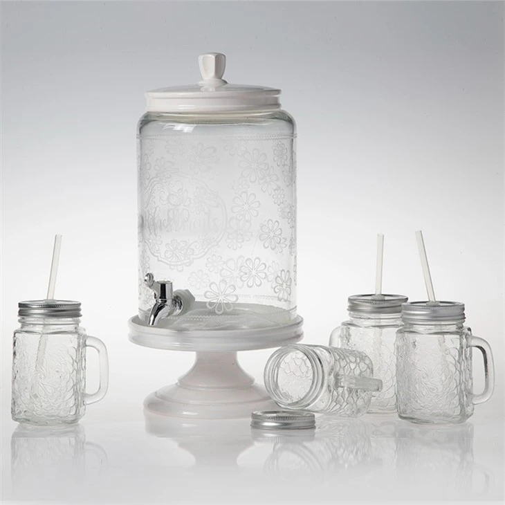 Glass Jar Drink Dispenser