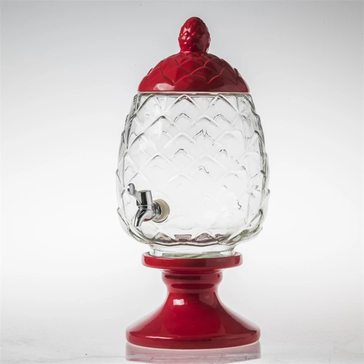 Dispensador de begudes de vidre transparent
