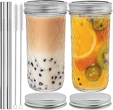 Vas de vidre amb tapes i palletes 650ML